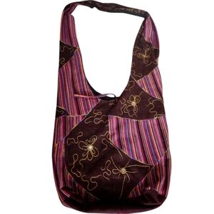 Rising International Crossy Body Red Wine and Pink Women's Bag